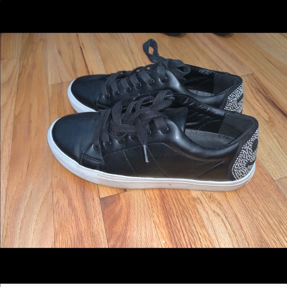 Steven Madden Smiley Platform Sneakers with rhinestones Sz 9 - Picture 4 of 9